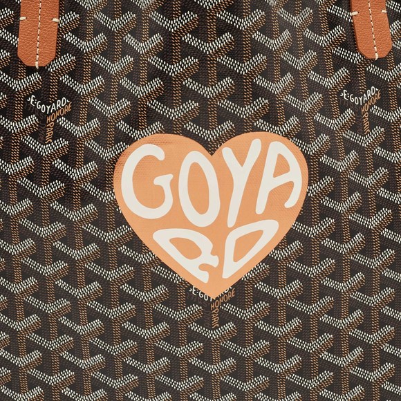 GOYARD Brown ine Coated Canvas and Leather Coeur Saint Louis GM Tote - Picture 5 of 8